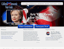 Tablet Screenshot of californiademocraticvoterguide.com